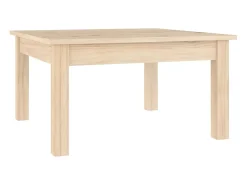Mesa de centro de madera maciza de pino 55x55x30 cm
