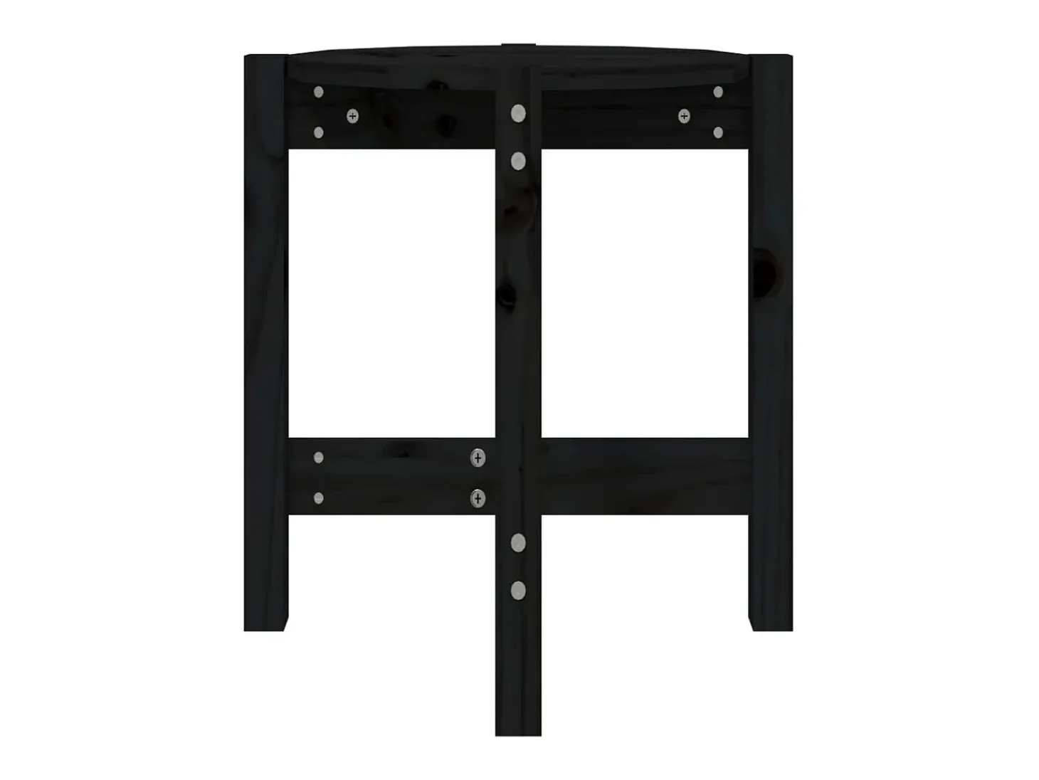 Mesa de centro de madera maciza de pino negro Ø42,5x45 cm ES97446