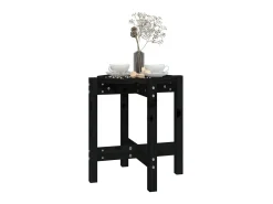 Mesa de centro de madera maciza de pino negro Ø42,5x45 cm ES97446