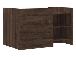 Mesa de centro de madera de ingeniería marrón roble 80x50x50 cm