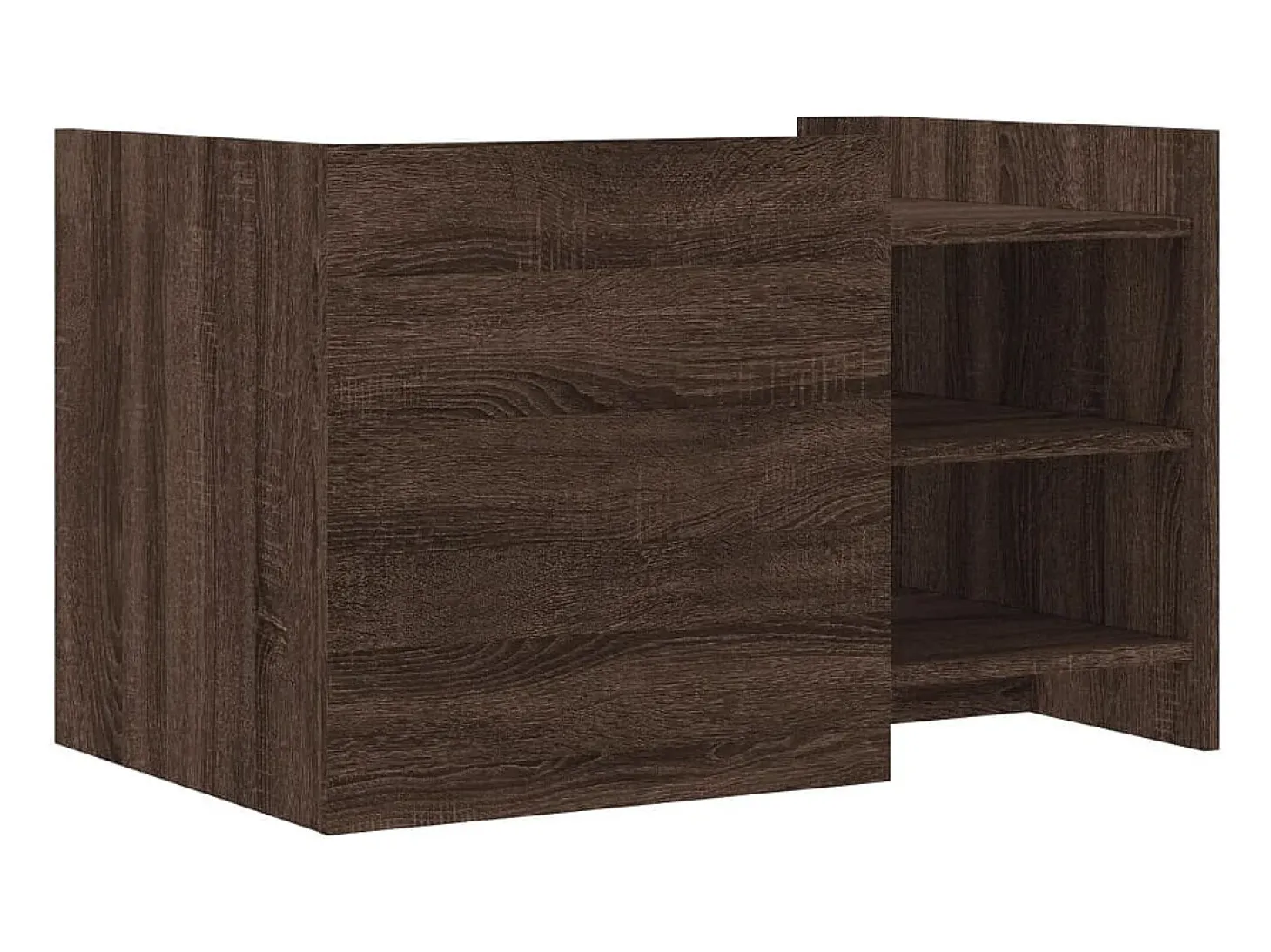 Mesa de centro de madera de ingeniería marrón roble 80x50x50 cm