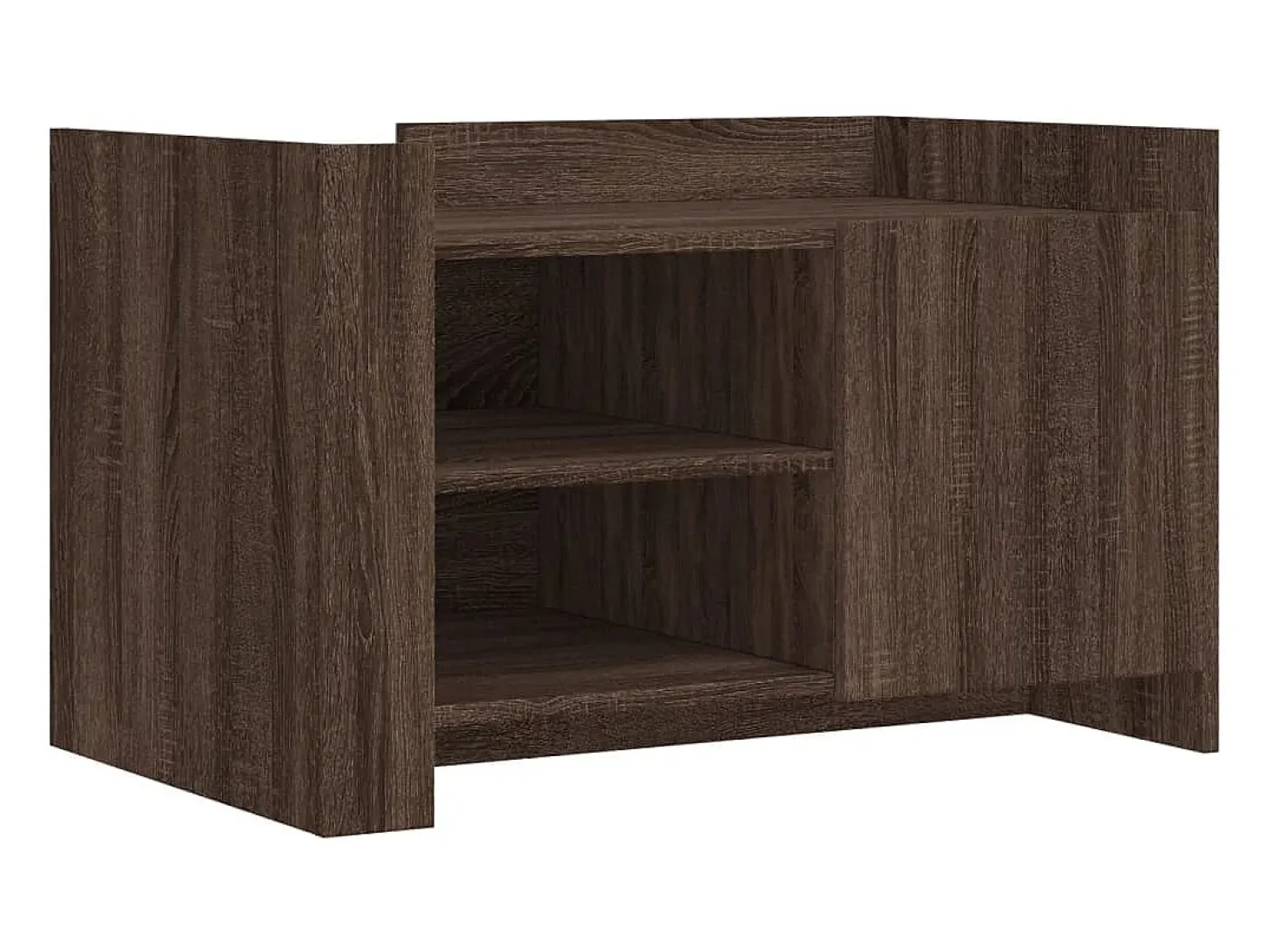Mesa de centro de madera de ingeniería marrón roble 80x50x50 cm