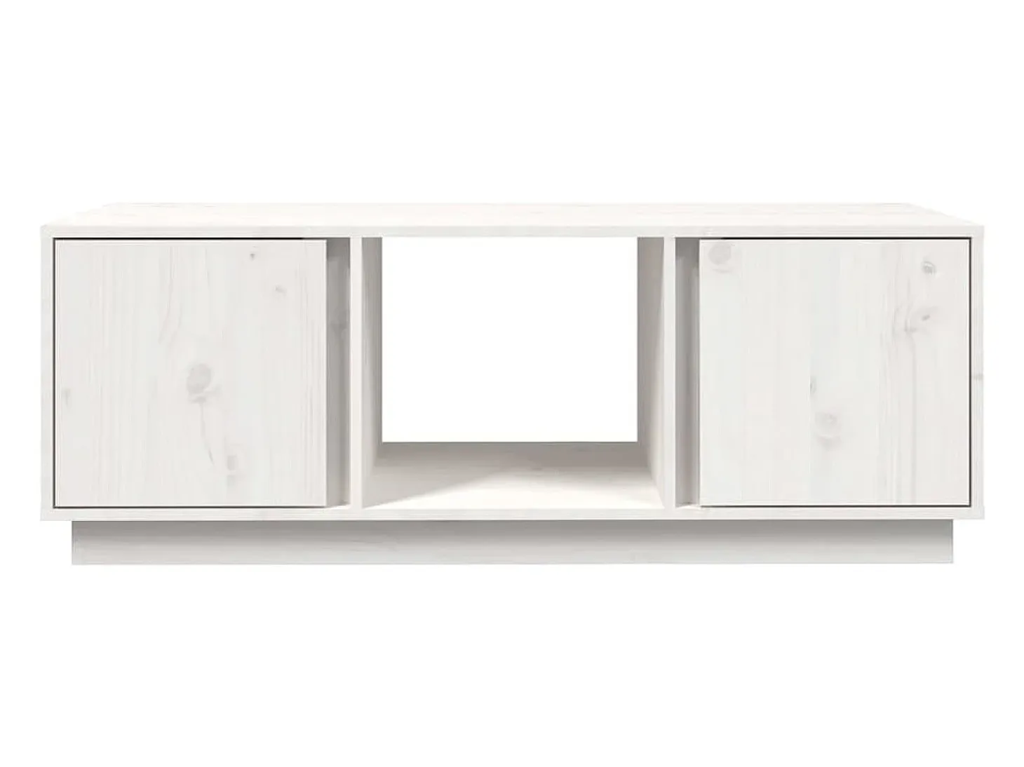 Mesa de centro de madera maciza de pino blanco 110x50x40 cm
