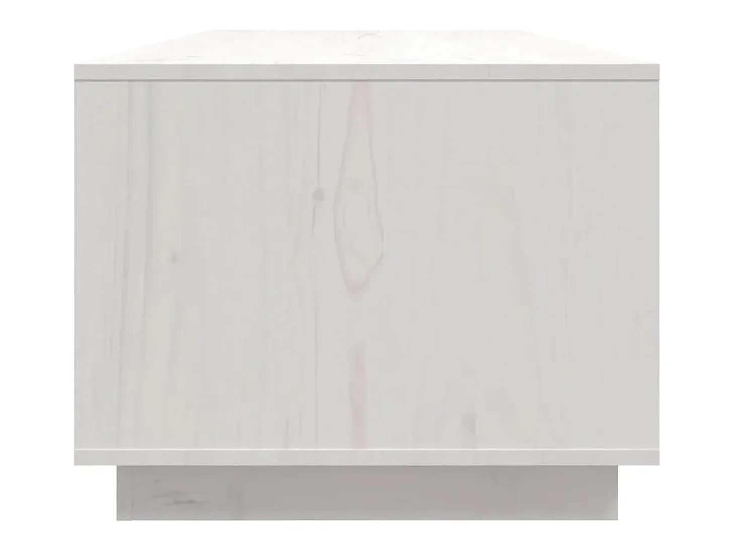 Mesa de centro de madera maciza de pino blanco 110x50x40 cm