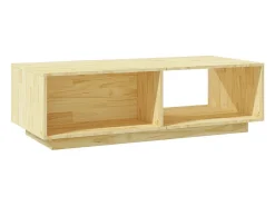 Mesa de centro de madera maciza de pino 110x50x33,5 cm