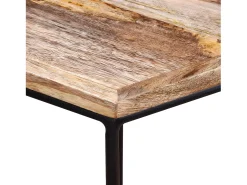 Mesa de centro de madera maciza de mango 56x48x40 cm