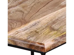 Mesa de centro de madera maciza de mango 56x48x40 cm