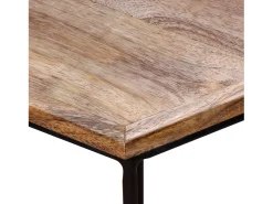 Mesa de centro de madera maciza de mango 56x48x40 cm