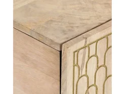 Mesa de centro de madera maciza mango 100x54x40 cm