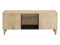 Mesa de centro de madera maciza mango 100x54x40 cm