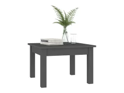 Mesa de centro de madera maciza de pino gris 45x45x30 cm
