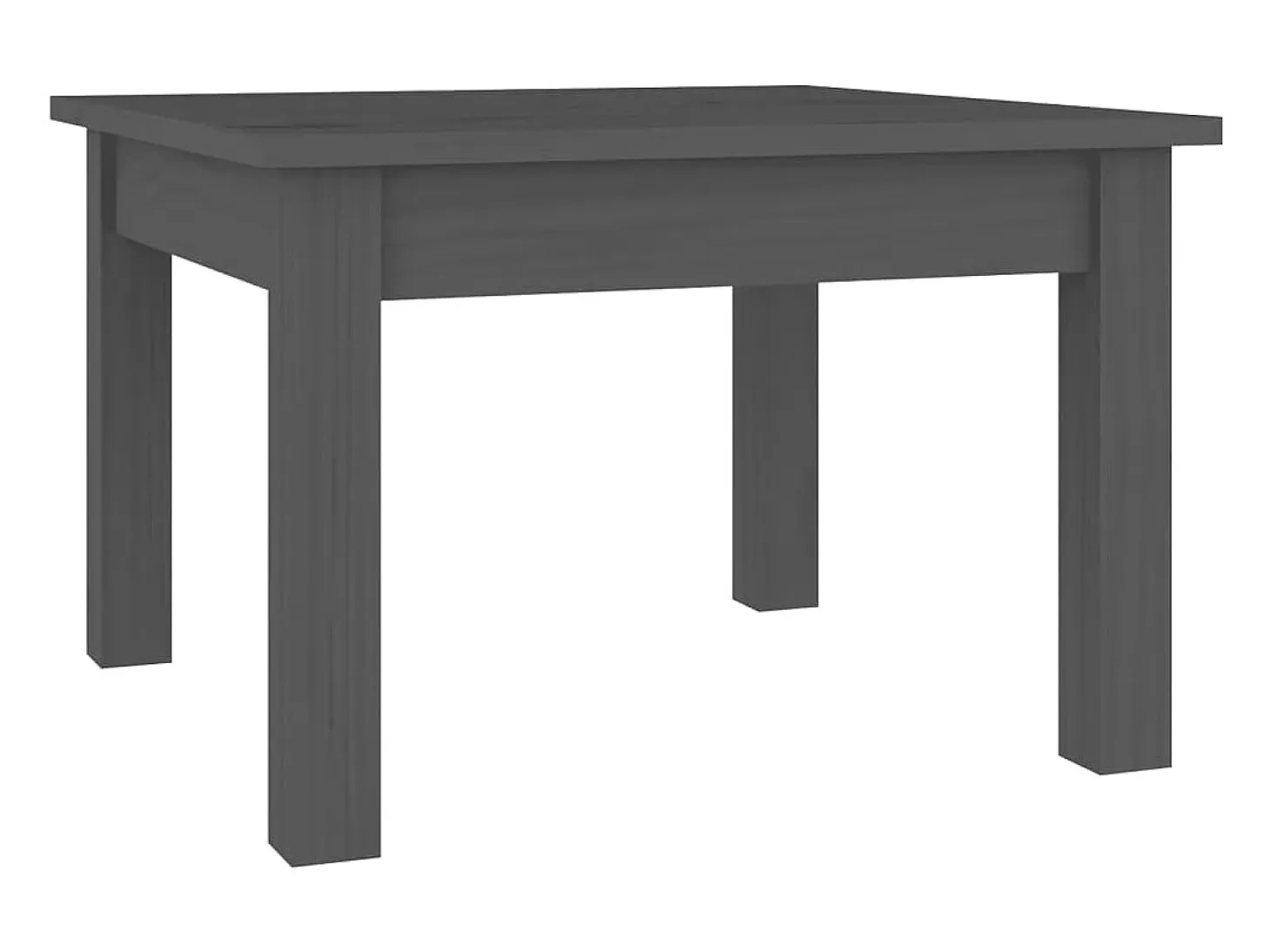 Mesa de centro de madera maciza de pino gris 45x45x30 cm