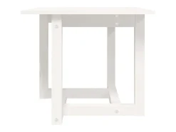 Mesa de centro de madera maciza de pino blanco 50x50x45 cm