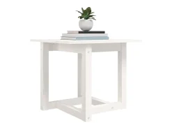 Mesa de centro de madera maciza de pino blanco 50x50x45 cm