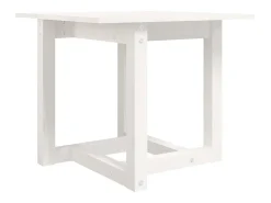Mesa de centro de madera maciza de pino blanco 50x50x45 cm