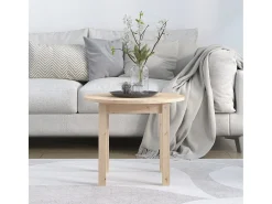 Mesa de centro de madera maciza de pino Ø 55x45 cm ES31025