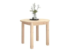 Mesa de centro de madera maciza de pino Ø 55x45 cm ES31025