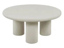Mesa de centro de MDF - Efecto hormigón blanco roto - MARELNA