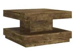 Mesa de centro de MDF marrón oscuro 60x60x35 cm