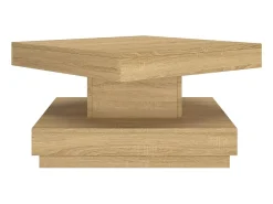 Mesa de centro de MDF marrón claro 60x60x35 cm