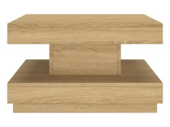 Mesa de centro de MDF marrón claro 60x60x35 cm