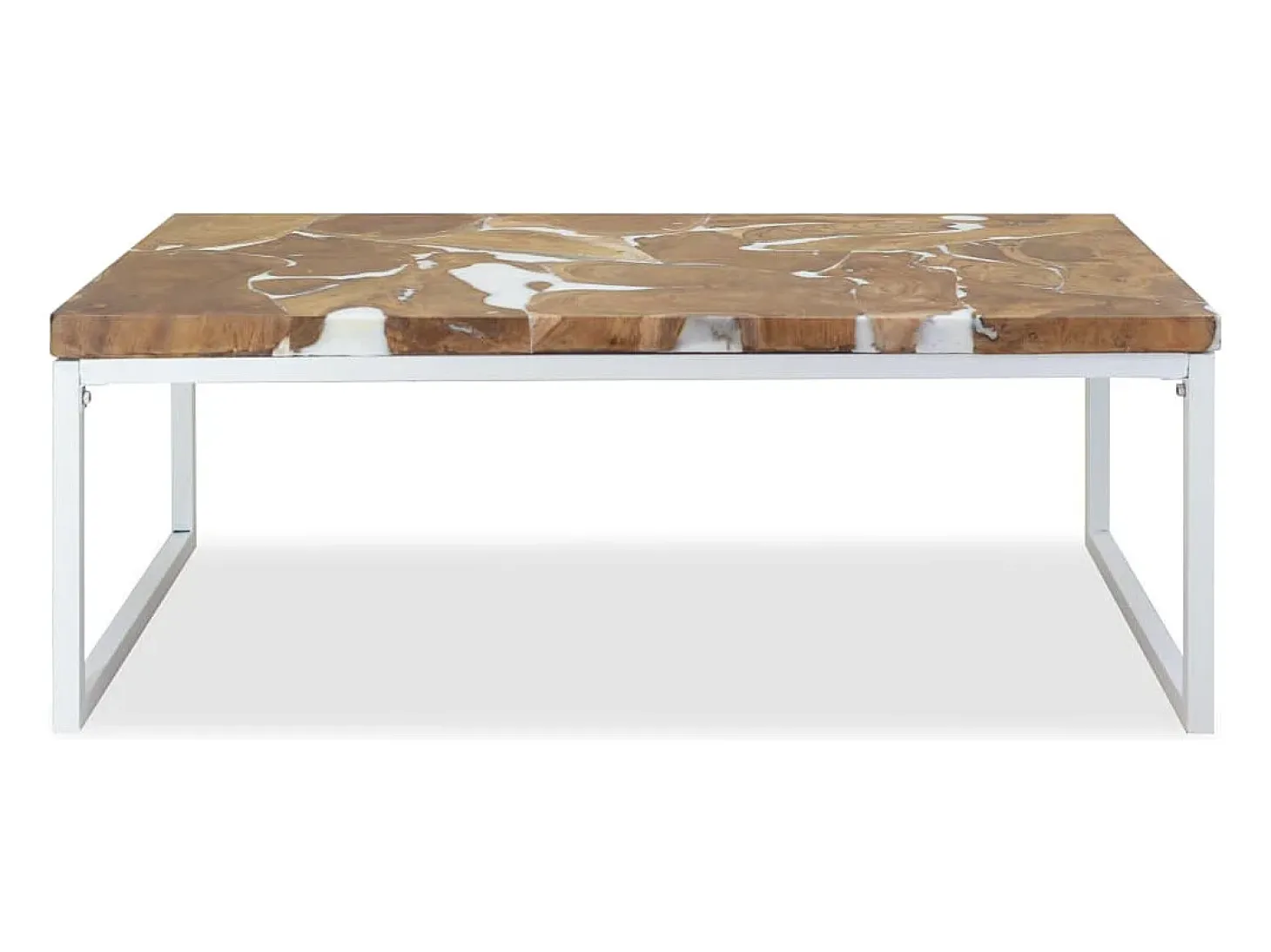 Mesa de centro de resina de teca 110x60x40 cm