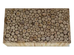 Mesa de centro de teca genuina 90x50x30 cm