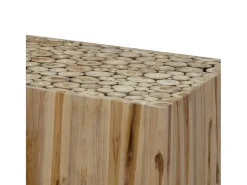 Mesa de centro de teca genuina 90x50x30 cm