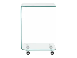 Mesa de centro de vidrio templado 45x40x63 cm