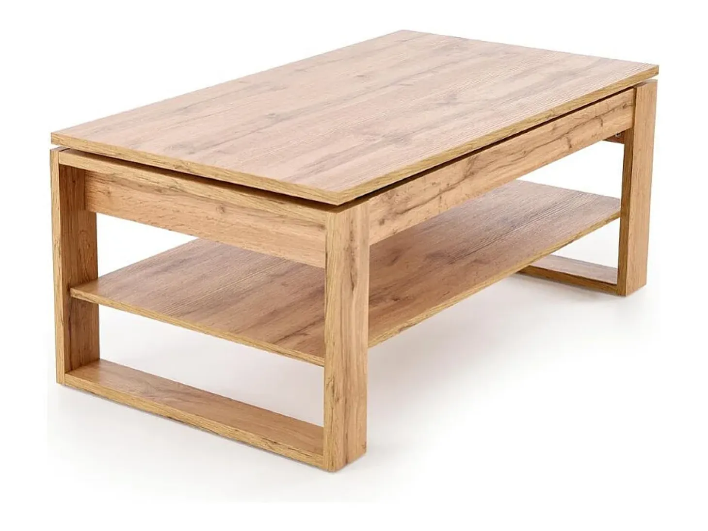 Mesa de centro elevable 120 x 65 cm de roble GEMMA