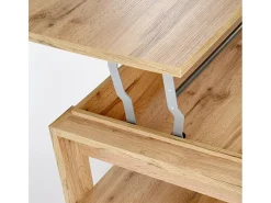 Mesa de centro elevable 120 x 65 cm de roble GEMMA