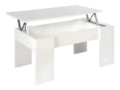 Mesa de Centro Elevable Elise, Blanco 90x50 cm