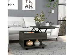Mesa de Centro Elevable Luanda con ruedas , 29.46 cm X 79.75 cm X 54.35 cm , Carbón