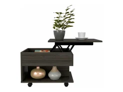 Mesa de Centro Elevable Luanda con ruedas , 29.46 cm X 79.75 cm X 54.35 cm , Carbón