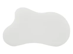 Mesa de centro en MDF y PVC - tapa en forma de nube irregular - Blanco