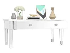 Mesa de centro especular madera tecnológica vidrio 106x45x45 cm