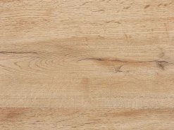 Mesa de centro extensible en MDF con 1 cajón y 1 estante - Natural y Blanco - MANDREA