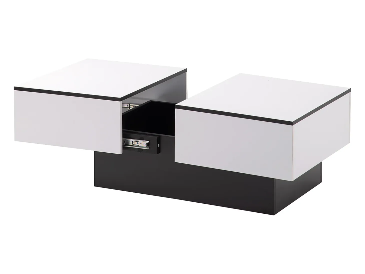 Mesa de centro extensible - Madera MDF - Estilo moderno - Para salón, oficina - Blanco