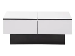 Mesa de centro extensible - Madera MDF - Estilo moderno - Para salón, oficina - Blanco