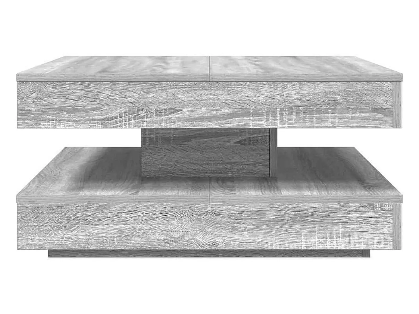 Mesa de centro giratoria 360 grados gris Sonoma 70x70x34,5 cm