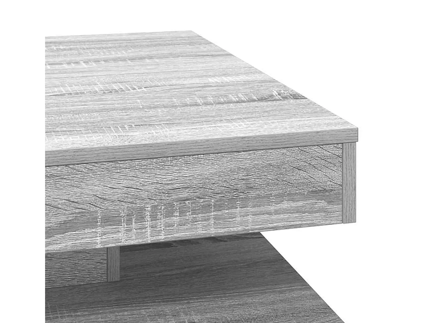 Mesa de centro giratoria 360 grados gris Sonoma 70x70x34,5 cm