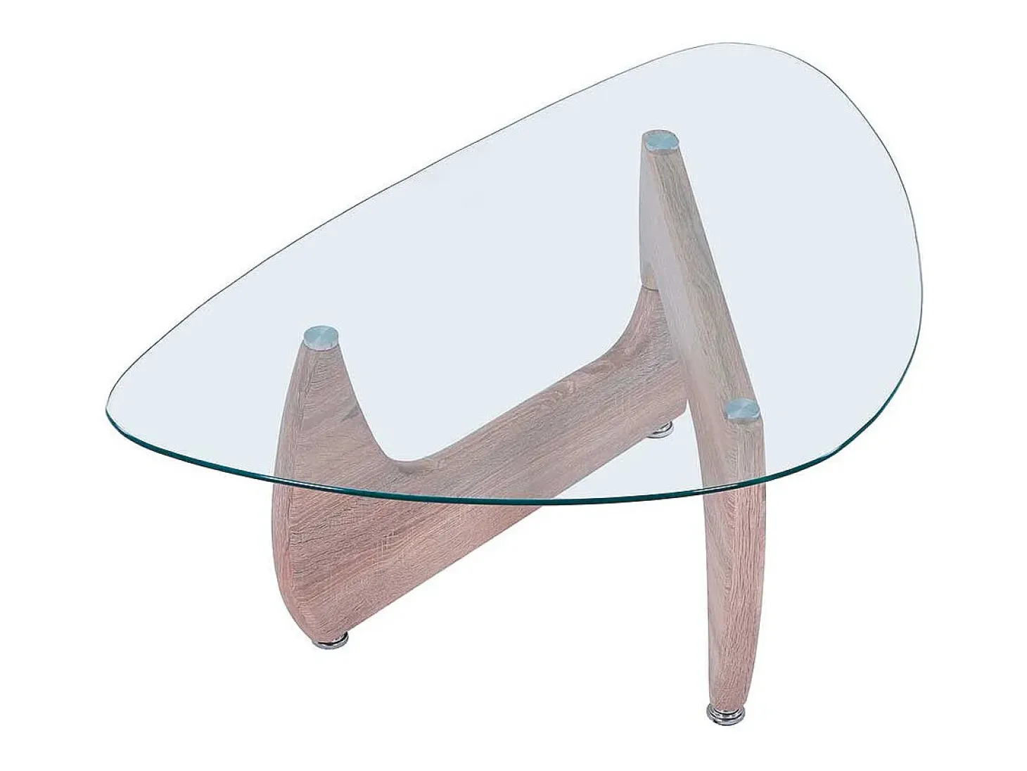 Mesa de centro Leyna forma irregular roble 40x110x70 cm Adec