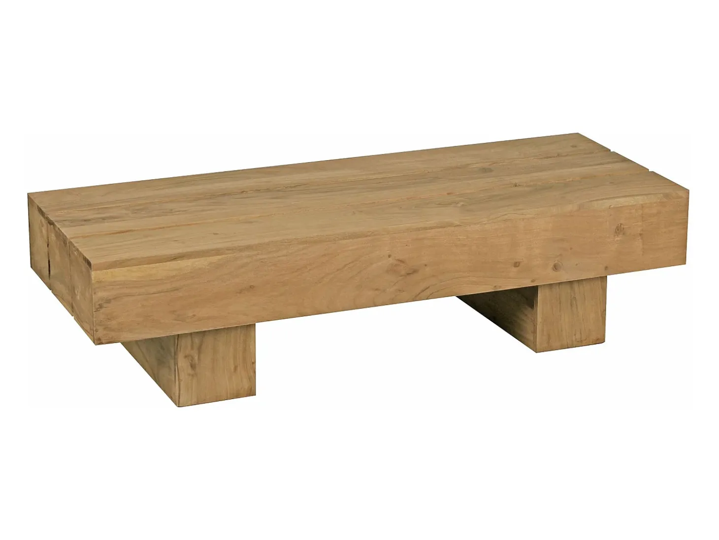 mesa de centro LUCCA madera maciza de acacia 120 cm de ancho mesa de salón de diseño mesa auxiliar de estilo rústico marrón oscuro
