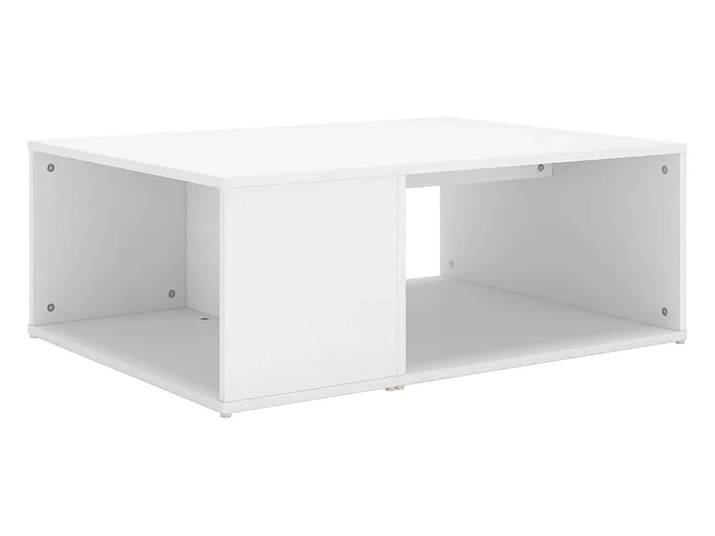Mesa de centro madera contrachapada blanco 90x67x33 cm