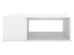 Mesa de centro madera contrachapada blanco 90x67x33 cm