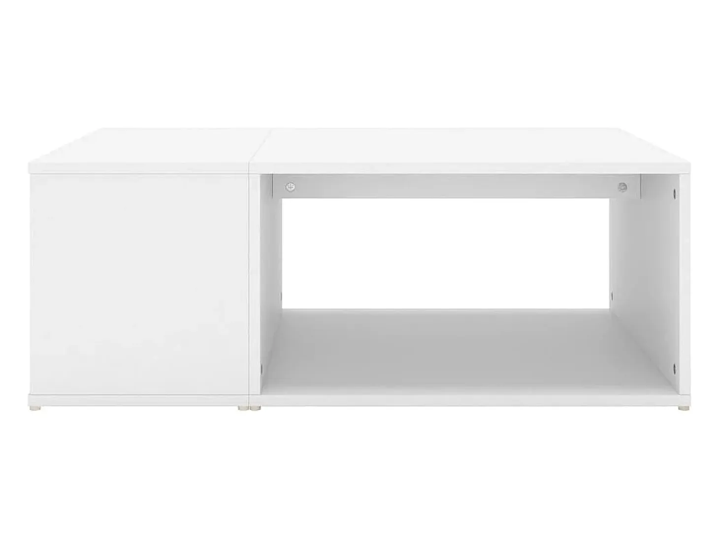 Mesa de centro madera contrachapada blanco 90x67x33 cm