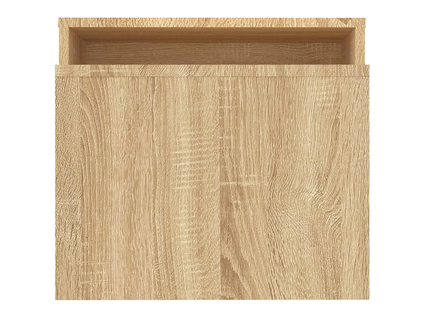 Mesa de centro madera contrachapada color roble 100x48x40 cm