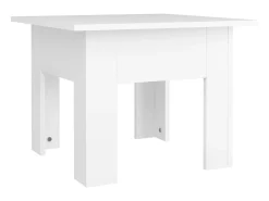 Mesa de centro madera contrachapada blanco 55x55x42 cm ES88212