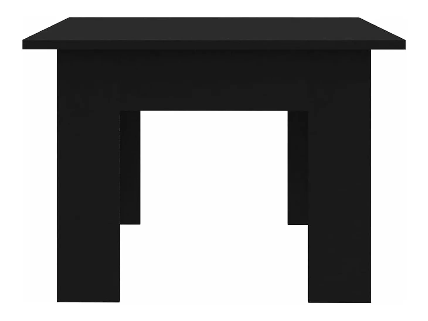 Mesa de centro madera contrachapada negro 100x60x42 cm