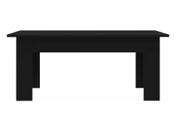 Mesa de centro madera contrachapada negro 100x60x42 cm